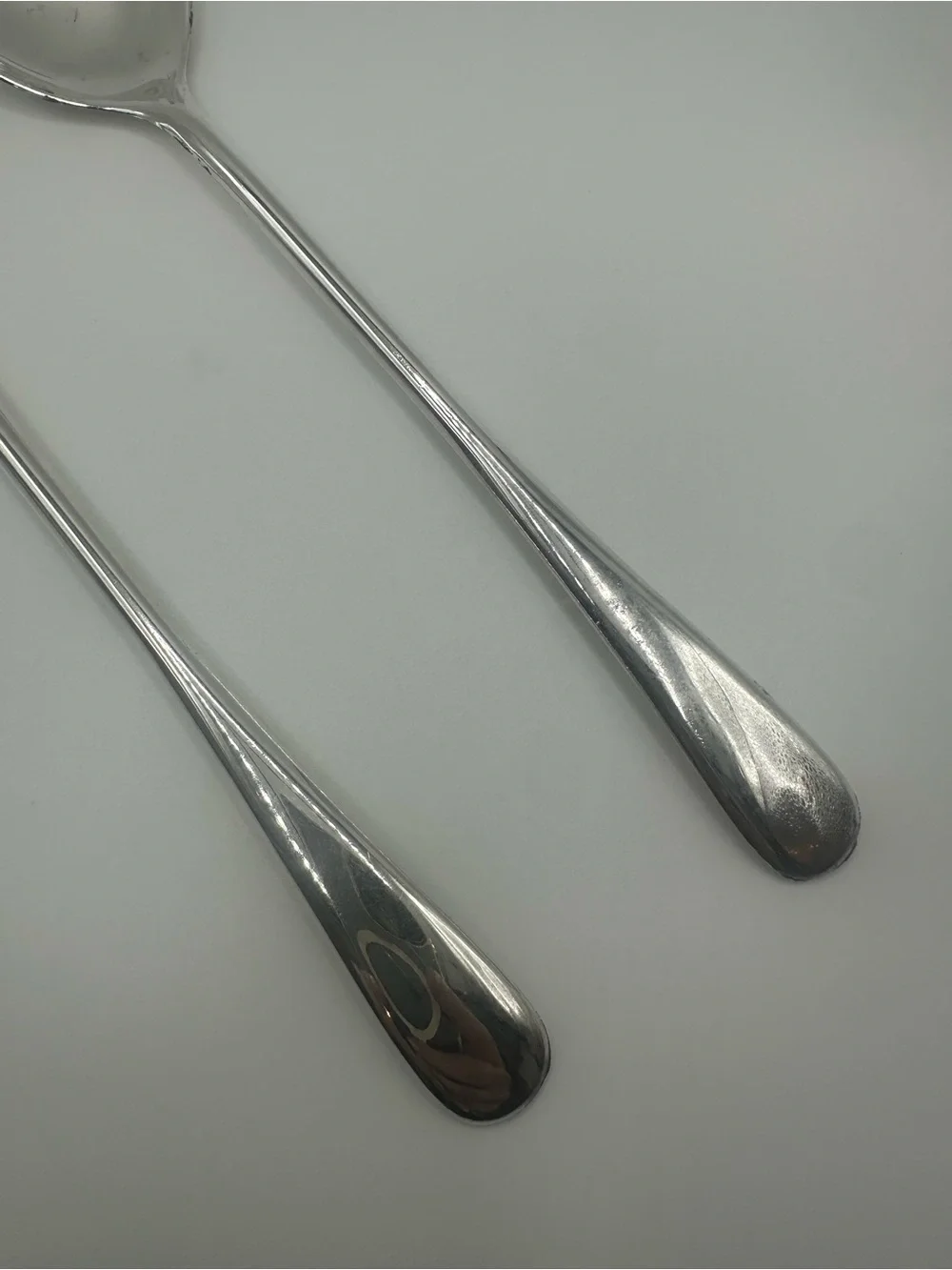 Salad Servers Fork Spoon Silver Plated Utensils Italy 9